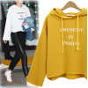 7102 white pullover print hooded sweatshirt