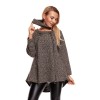 9825 long zipper decoration woolen coat