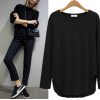 7113 autumn irregular crewneck shirt