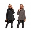 9825 long zipper decoration woolen coat