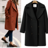 7117 large size women's wool long coat