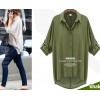 9816 Chiffon bat sleeve shirt