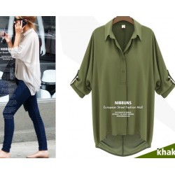 9816 Chiffon bat sleeve shirt