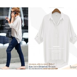 9816 Chiffon bat sleeve shirt