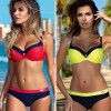 8983 split crystal stitching bikini swimsuit 