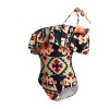 8985 cloak printing one-piece swimsuit 