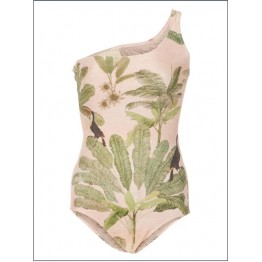 G0006 one shoulder one piece printing swimsuit bikini