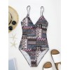 G0041 printed one piece swimsuit bikinis