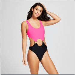 G0007 solid color buckle swimsuit