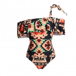 8985 cloak printing one-piece swimsuit 