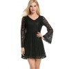7088 loose lace summer sexy V-neck crochet cocktail dress