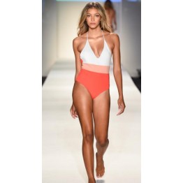 G0003 Solid Color One Piece Swimsuit Lady Sexy Bikini
