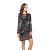 1008 Printing Long Sleeve Dress